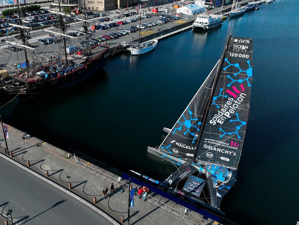 L'Ocean Fifty Solidaires en Peloton prêt à débuter la saison 2024 Ocean Fifty Series